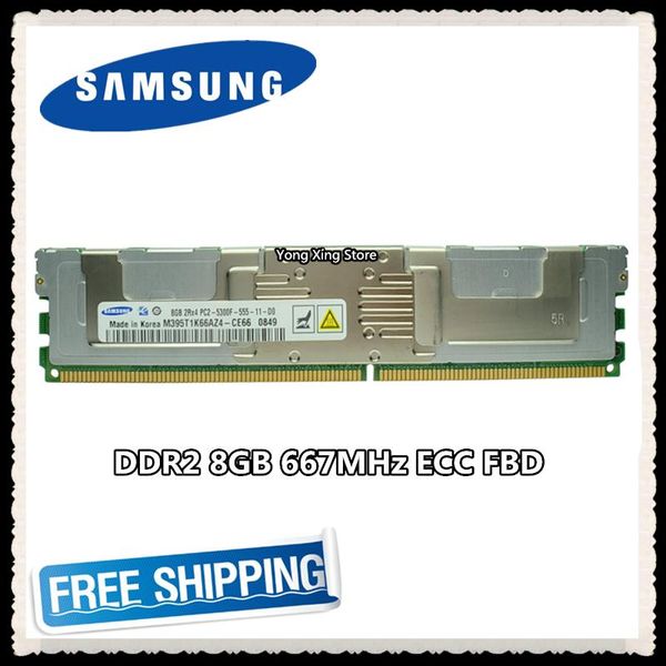 RAMS Samsung Server Memory DDR2 8GB 16GB 667MHz RAM ECC FBD PC25300F FBDIMM TOMBLEIRO TOMBLEIRO 240PIN 5300 8G 2RX4