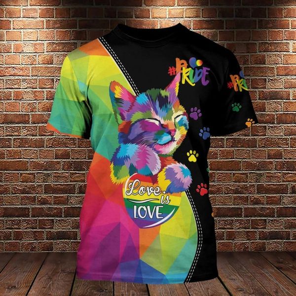 Lgbt Gay Pride Lesben Regenbogen T-shirt weibliche Muster Sommer neue T-shirt weibliche Liebhaber ästhetische Casual Herrenmode Tops T-Shirts