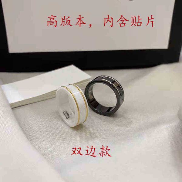 Дизайнерский ювелирный браслет кольцо кольцо черное белое керамическое ветер простое покрытие 18 k золотая пчела планета жареная тесто Triv