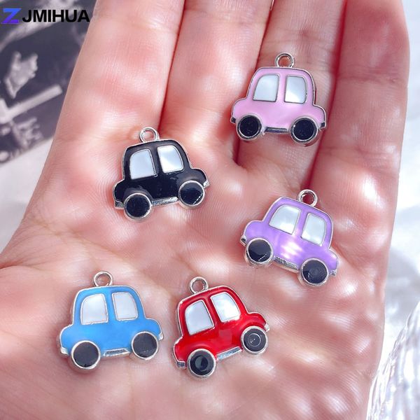 15pcs Charms smaltati Pendenti con ciondoli per auto carini per gioielli che fanno forniture Braccialetti fatti a mano fai da te Accessori per orecchini