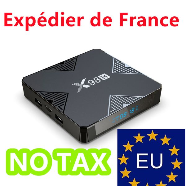 Navio da França X98H Caixa de TV Inteligente Android 12 Allwinner H618 Quad Core Cortex A53 Suporte 4K WIFI6 Set Top Box