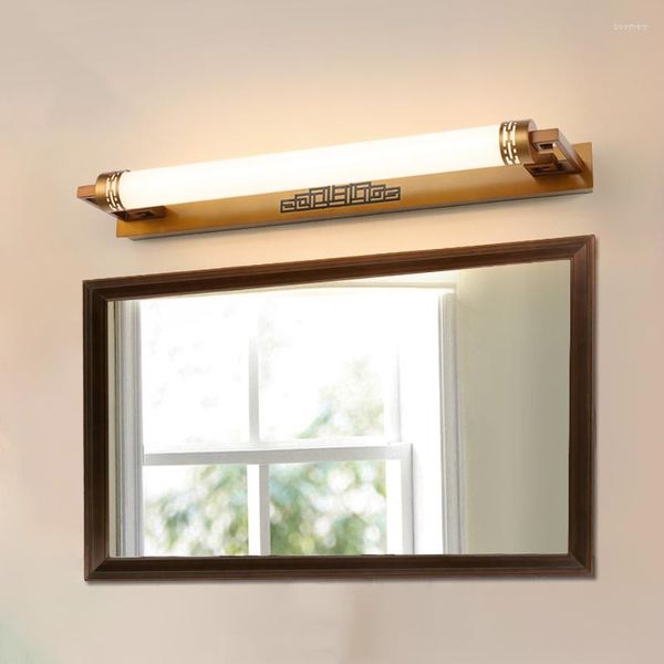 Lâmpada de parede Golden Light Banheiro de banheiro quarto Cosmestic Mirror LED 8W 470mm American Black Painting Iluminação Scone