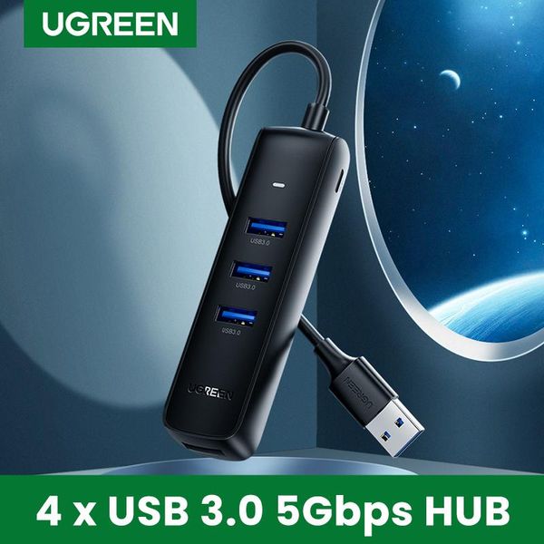 Hubs Ugreen USB Hub 3.0 2.0 Hub Ultra Mini 4 bağlantı noktası USB 3.0 Splitter Micro USB HUB Adaptörü MacBook Pro Surface MateBook PC USB HUB