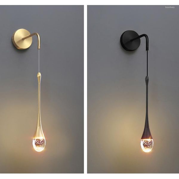 Lâmpada de parede Modern Crystal Nordic Creative Living Room Restaurante Estudar Decoração de LED de LED LUDE