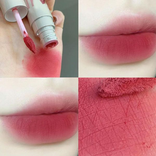 Lucidalabbra 1Pc Carino Velluto Opaco Fango Nudo Rossetto Tinta Rossa Smalto Coreano Impermeabile Duraturo Trucco Cosmetici