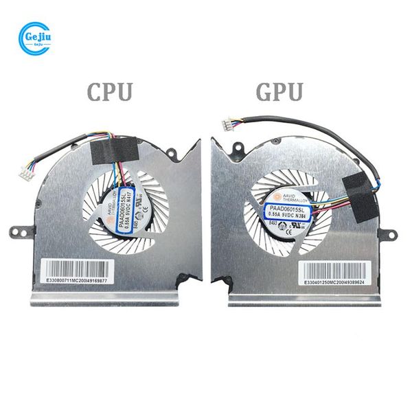 Pads Nuovo ventola di raffreddamento GPU del laptop originale CPU 17C7 17C8/C1 WE73 per MSI MS16P4 16P5 16P6 MS17C5 17C6