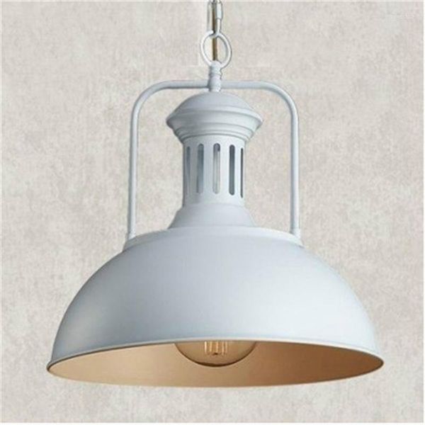 Lampade a sospensione Retro Loft Illuminazione per interni industriale Luci vintage E27 Lampadina Edison Paralume in ferro Lampada a sospensione singola