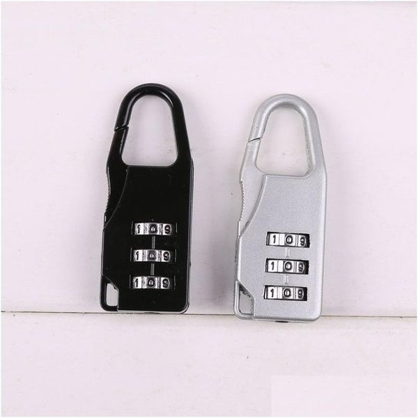 Andere Home Garden Travel Lage Lock 3-stellige Zahlenkombination Vorhängeschloss Zinklegierung Zahlencode für Reißverschlusstasche Rucksack Handtasche Koffer Der Dheru