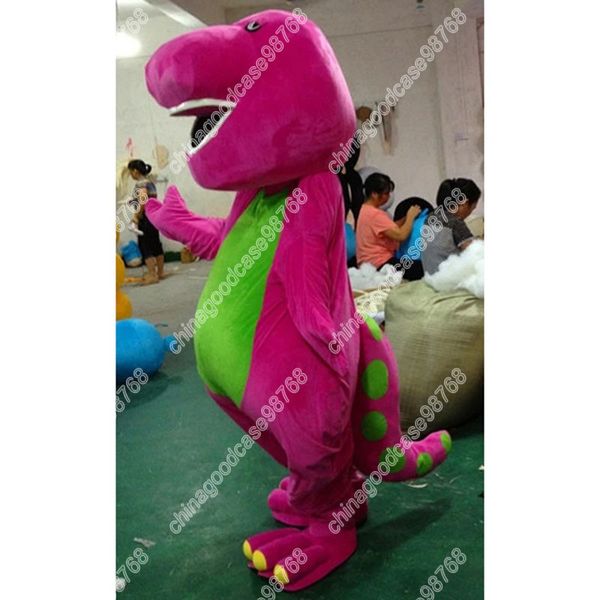 Costume della mascotte dei dinosauri viola delle prestazioni Mascotte del costume di fantasia della festa di compleanno dell'abito del fumetto di Halloween