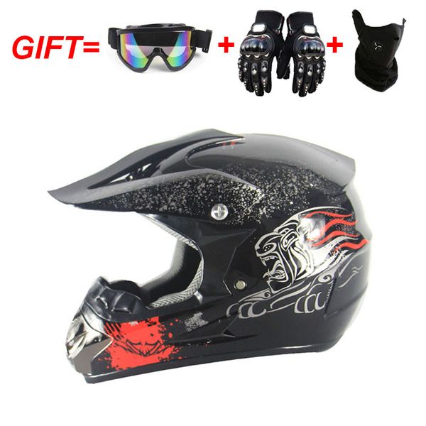 Universal Motocross Motorrad Helm Off Road ATV Cross Helme Racing Motorrad Capacete mit Brille Maske Handschuhe Geschenke