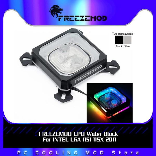 Freezemod CLUP di raffreddamento Blocco acqua per Intel LGA 1151 115x 2011 5v 3pin RGB PC Acqua di raffreddamento della piastra di rame 5v 3pin Intelpk5E