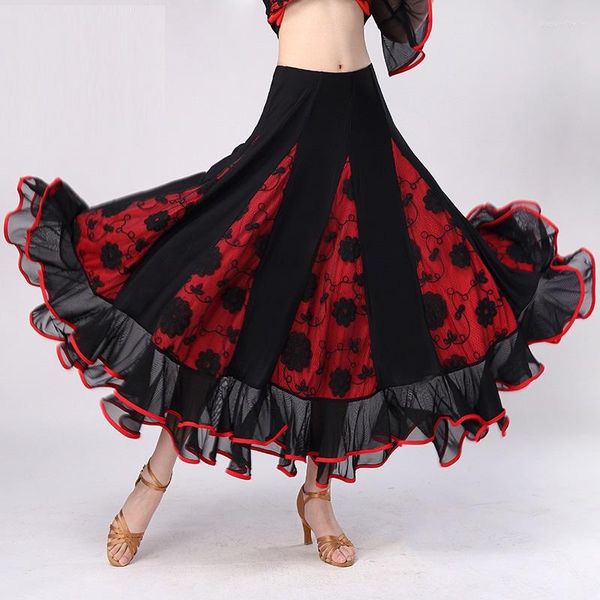 Bühnenkleidung Frauen Modern Dance Rock Mädchen Ballsaal Tanzanzug Frühling Sommer Spitzenkleid Standard Freundschaft D0824