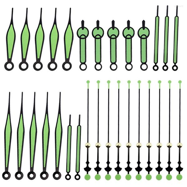 Wanduhren, 10 Sets, schönes dekoratives Uhrzeiger-Set für DIY leuchtende Zeiger, Reparaturdekoration