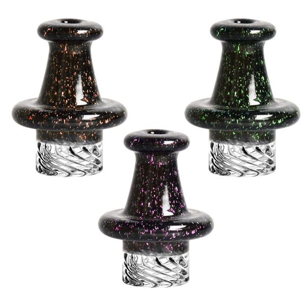 Cool 30MM Fumo portatile colorato Sparkle Vetro spesso fatto a mano Bubble Carb Cap Nails Dabber Bong Oil Rigs Narghilè Shisha Waterpipe Bowl Bubbler Tip Hat DHL