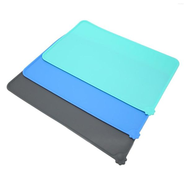 Capas para assento de carro para cães Pet Placemat Silicone Fácil de limpar Tigela Alimentador Portátil Resistente a deslizamentos À prova d'água Design de borda elevada para casa