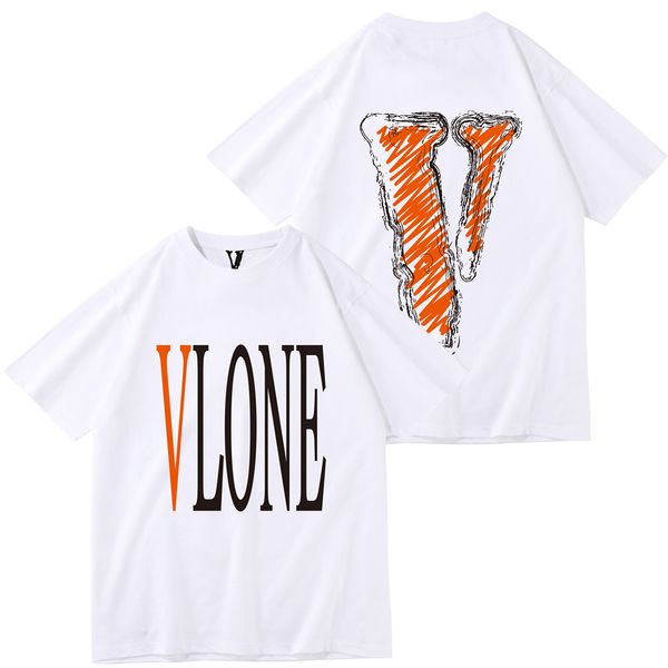 Designer vlone T-shirt da uomo e da donna Casual Luxury T-shirt manica corta di alta qualità Cotone versatile Abbigliamento moda outdoor