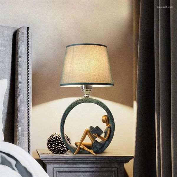 Lampade da tavolo Lampada da letto moderna semplice Lampada da lettura da comodino per soggiorno Home Lanterne Art Déco Comodino