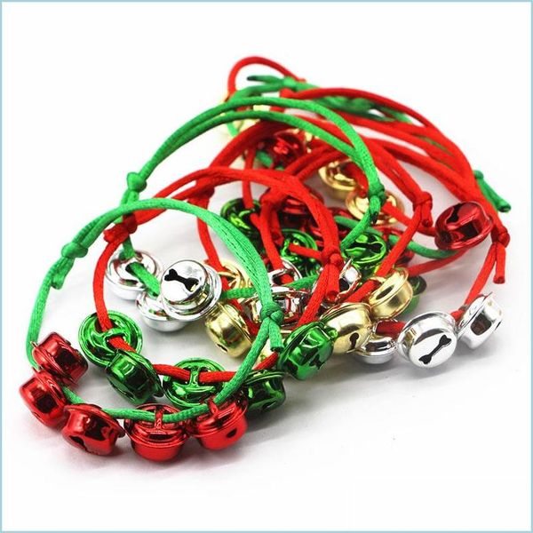 Partybevorzugung Weihnachtsglocke Halskette Armband Familiendekorationen Anhänger Kind Kreuz Glocken Halsketten Drop Lieferung Hausgarten Festiv Dhcom