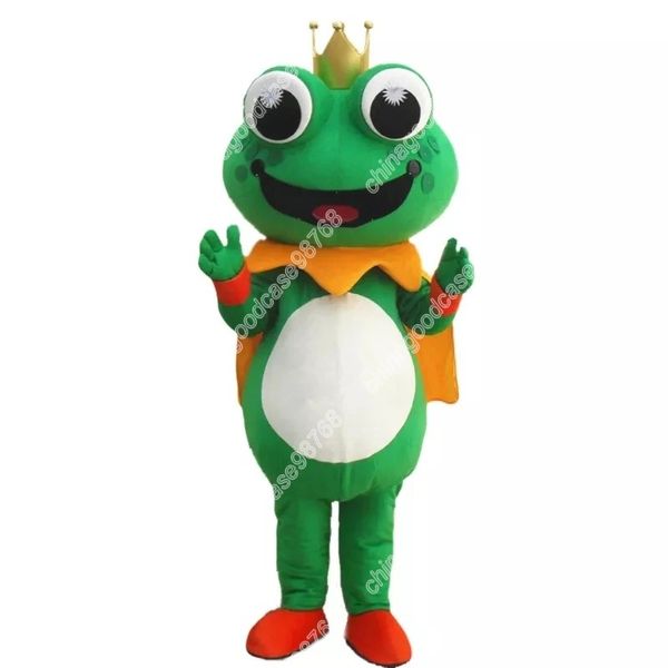 Performance Frog Mascot Costume de Halloween Desenho de Aparel Festas de Aparel Fanche Mascotte Mascotte