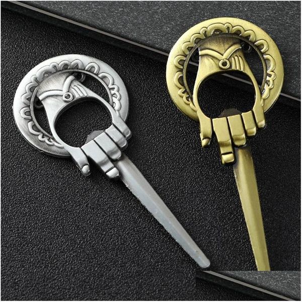 Новички Ручная трость из King Bottle Opener Fashion Metal Beer Antique Bronze Wine Bar Kitchen Tool