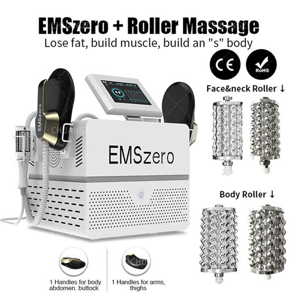 Equipamento de RF Máquina de emagrecimento Emszero 2 em 1 Roller Massagem Terapêutica 40K Micro Vibration Vacuum 5D Corpo