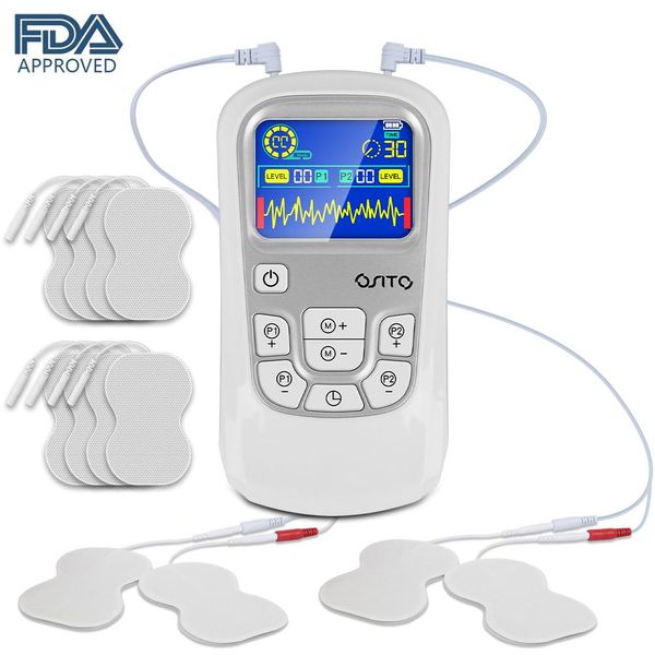 Produkte 25 Modi EMS Elektrischer Muskelstimulator Tens Unit Hine Physiotherapie Elektronisches Pulstherapie-Massagegerät Elektrostimulator