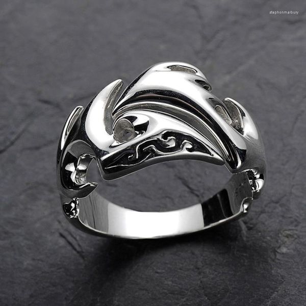 Cluster Rings Anel YH Masculino Hip Hop Personalidade Chama Única Ins Net Vermelho Dedo Indicador Polegar