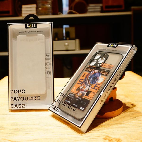 4,7-6,9 Zoll universelle schwarze transparente Blister-PVC-Einzelhandelsverpackungsbox für iPhone 14 13 12 11 Pro Max Xs XR 7 8 Plus Case Cover Retail Display Versandbox