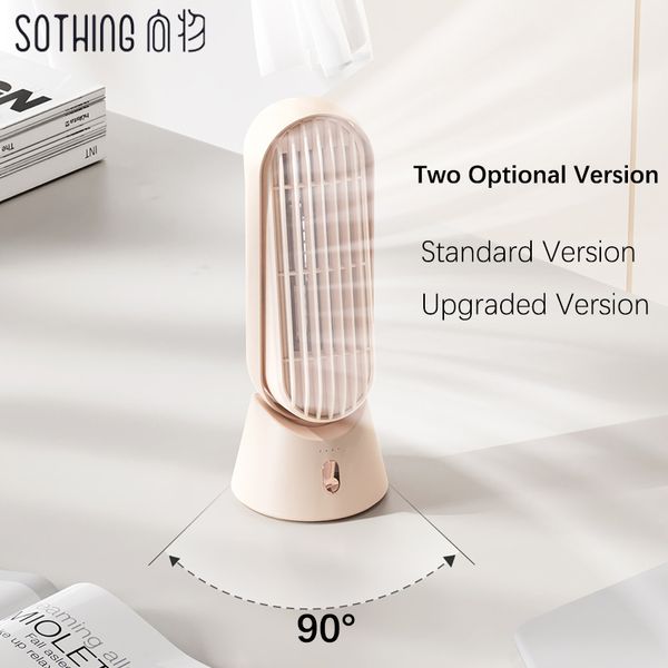 Sothing Desktop Tower Fan Bladeless Type C Mini Desk Fan Scuotendo la testa Versione standard/ricaricabile Batteria 4000mAh