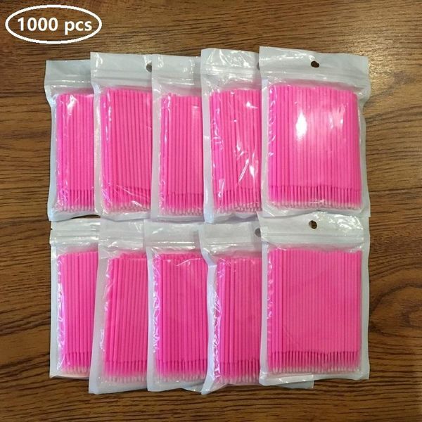 Strumenti 1000pcs Microbrush usa e getta estensione per ciglia individuali rimozione micro spazzola di tampone per strumenti di estensione delle ciglia