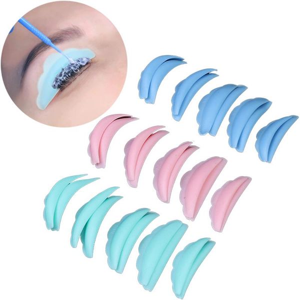 Brosses 5 paires de cils Perming Curler Perm Pad 5 tailles Silicone cils ascenseur tiges maquillage beauté outil pour différentes longueurs de levage de cils