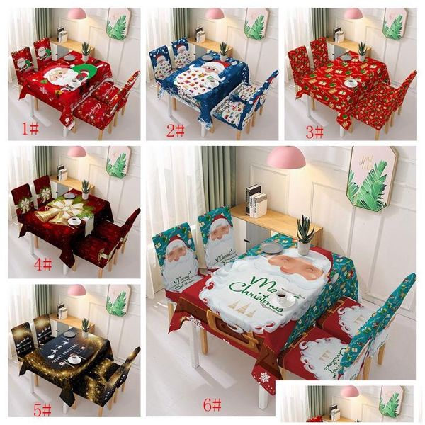 Сторонная ткань Рождественское кресло ER скатерть полиэфирные карунные сиденья