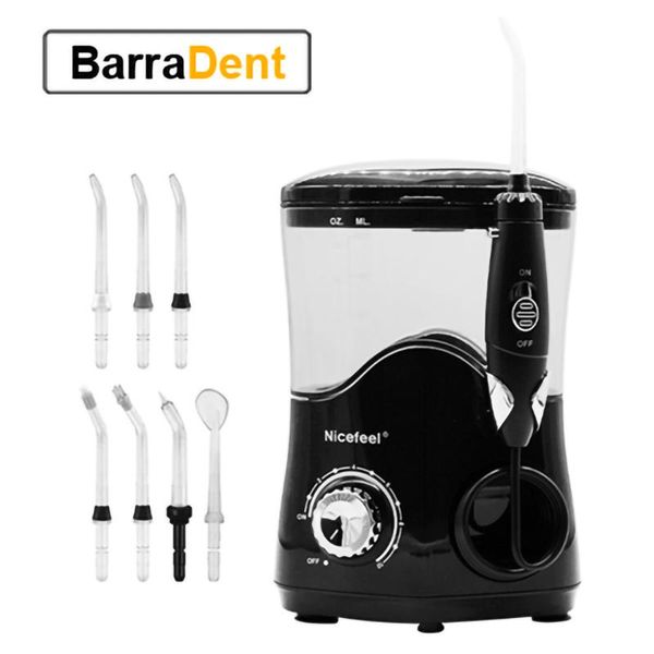 Branqueamento 600ML Irrigador Oral 10 Nível Ajustável Água Flosser IPX7 À Prova D 'Água Com 7 Pontas de Jato Limpador de Dentes Ferramentas de Cuidados Bucais Familiares