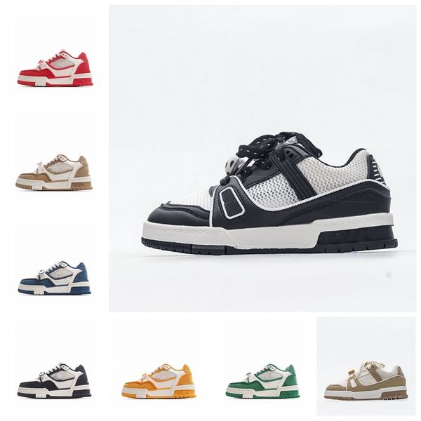 Scarpe per bambini firmate per ragazzo Ragazza Scarpe sportive in rete Taglio basso Frammenti di collaborazione Grigio militare Retro Infant Toddler Chunky Trainers Athletic Outdoor Sneakers 25-35