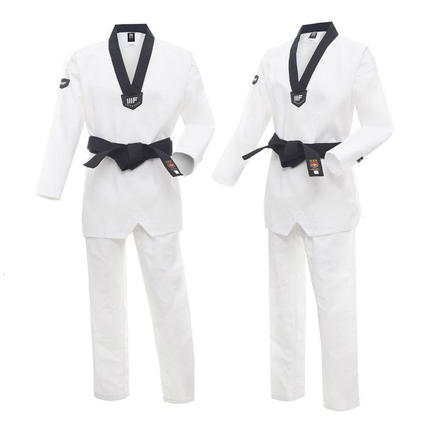 Altri articoli sportivi Taekwondo Abbigliamento Bambini adulti Bambini Tuta da karate Arti marziali Set da allenamento Kung Fu Uniforme per donna Uomo Cintura bianca 230530