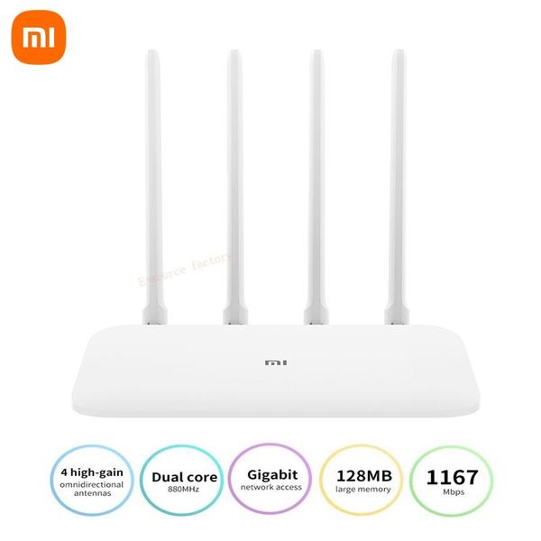 Router Xiaomi mi router 4a gigabit versione 2.4ghz 5ghz wifi 1167mbps wifi ripetitore 128MB ddr3 ad alto guadagno 4 antenne estender