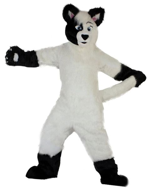 Husky Fox Brand New Halloween Long Fur Puppet mascote de fantasia Terno COS