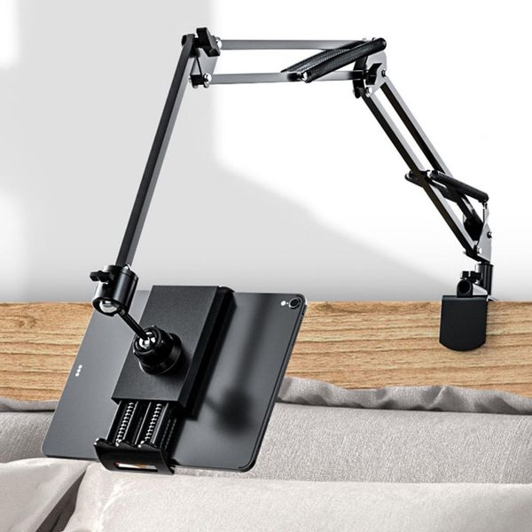 Suporte de telefone para tablet Stand Stand de alumínio FO FO 4 a 13 polegadas iPhone iPad Stand Stand Mount 360 Ajustável Bolsa de braço lento Soporte guia