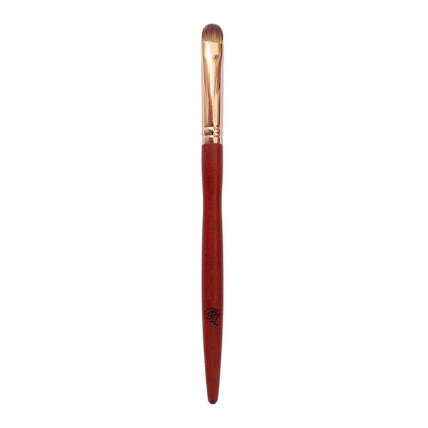 Pincéis q09 profissional pincel de maquiagem artesanal macio cabelo de raposa vermelha pequeno pincel de sombra de olho vermelho sândalo lidar com pincéis