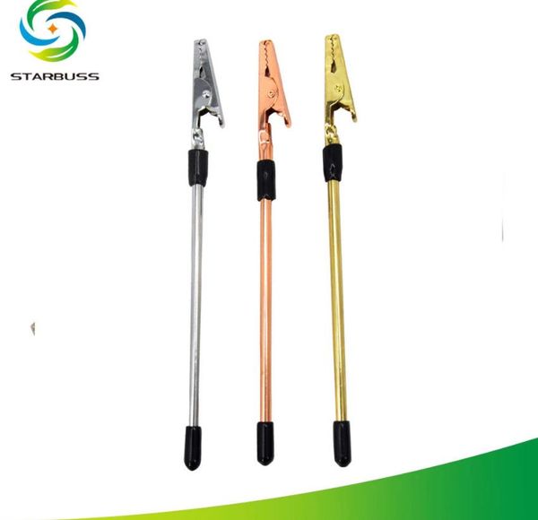 Tubos de fumantes Novo suporte de cachecal dourado, suporte de tubulação, acessório do cigarro, clipe conveniente e lavável e lavável, conveniente