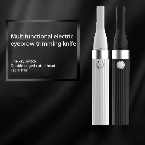 Trimmer Elettrico Sopracciglia Trimmer Rasoio Brow Shaping Rasatura portatile con Duals Cutter Head Design Lavabile Trimmer per capelli Strumenti di rasoio