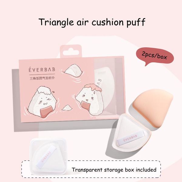 Define Marshmallow Everbab /almofada de ar triangular Puff 1pack = 2pcs BB Cream Configuração de esponja Puff Soft Dry /Wet Double Uso Double Tool Tool Cortina