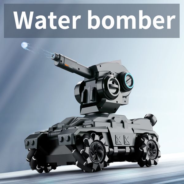 Super Large RC Tank Water Bomber Battle Launch Cross-country Tracked Remote Control Veicolo Pistola ad acqua Tank Giocattoli per hobby per bambini