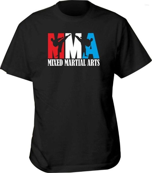 Camisetas masculinas mma camiseta casual usa treinamento jiu jitsu thai muay bjj brasileiro homens ideais manga curta o jarve de algodão de algodão