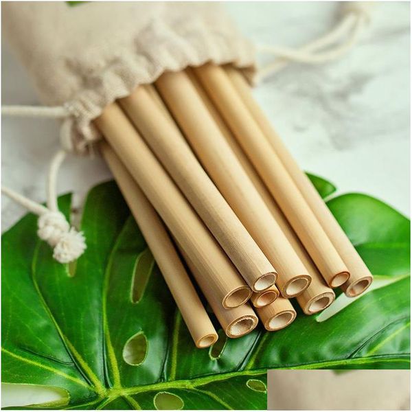 Conseguir canudos de bambu ecofriendly sts para alternativa ecológica de bPA ao plástico forte mtiu sT Drop Drop Home Garden Ki Dhqhc