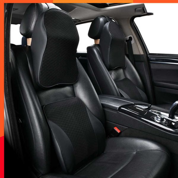 Auto Kopfstütze Nacken Kissen Kopf Zurückhaltung 3D Memory Foam Auto Reise Zurück Unterstützung Zervikale Kissen Halter Sitzbezüge Auto Styling