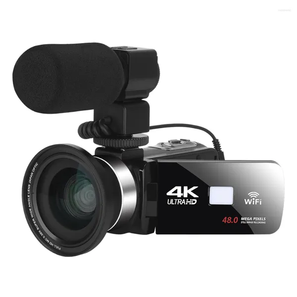 Camcorders de alta qualidade HD 4K IPS 3.0 Screen Professiona Digital Video Camera Wi -Fi e IR Night Vision Camer