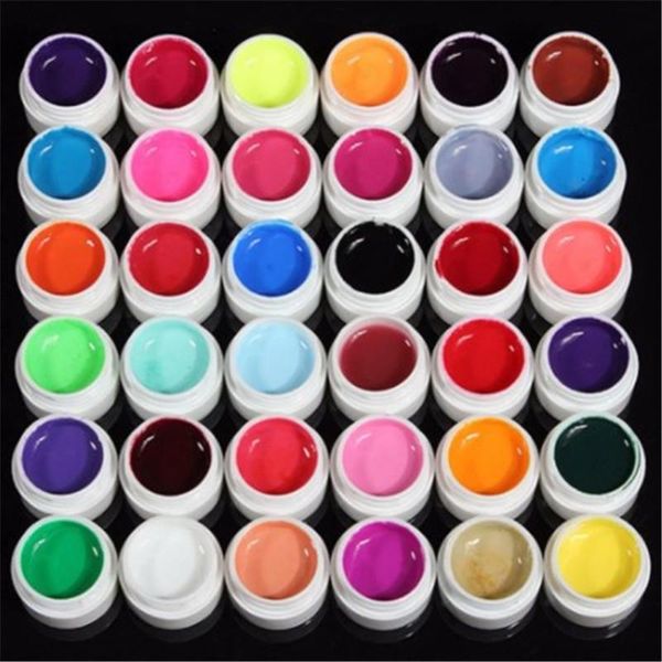 Gel 36 Piezas Mix Pot Pot Color Builder Nail Art Polish Art Uv Extension Solid Manicura