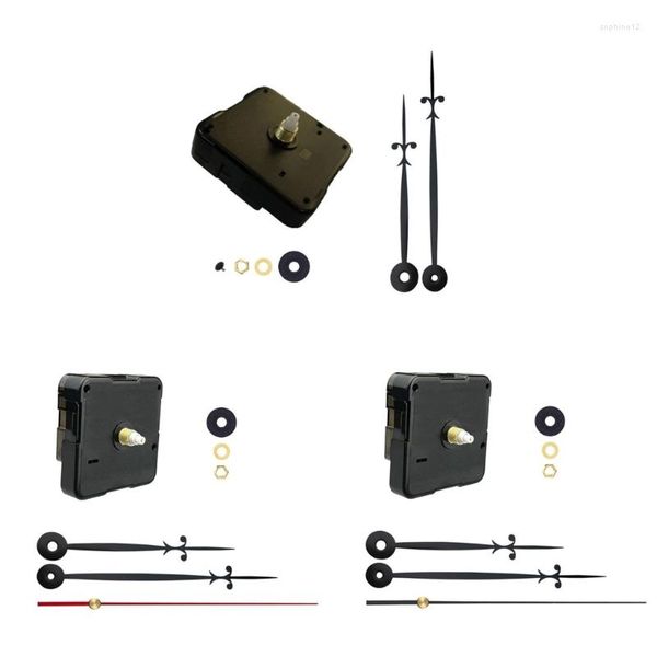 Relógios de parede Relógio de quartzo Faça você mesmo Mecanismo de movimento Peça de reparo com ponteiros de relógio Kit de acessórios de reposição Motor