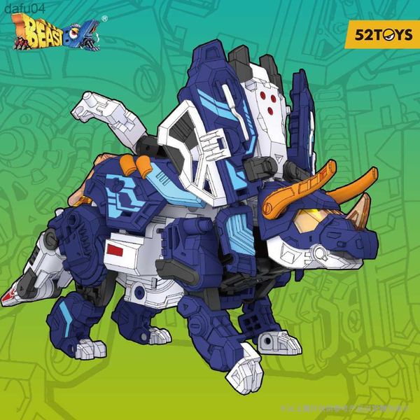 Mangá 52TOYS Beastbox BB-55 SIGMA Triceratops Dinosaur Deformation Toy Action Figure Collectible Converting Toys L230522